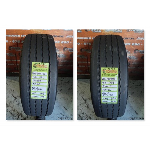 2X 265 70 R19.5 143 141 J Pirelli st01 ocasión