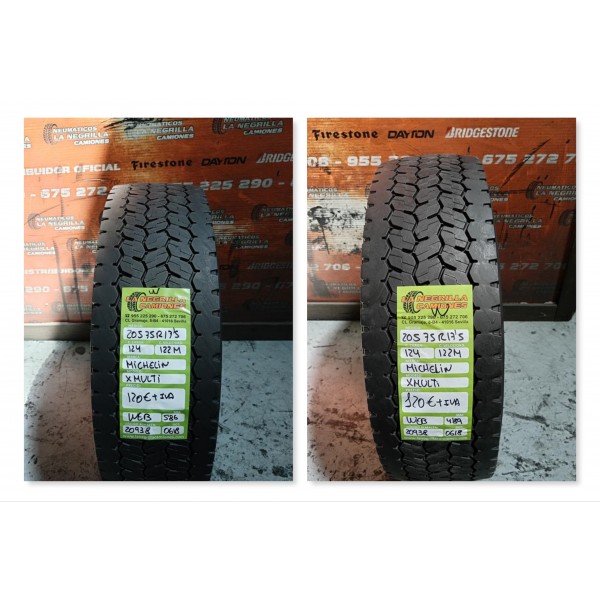 2x 205 75 R17.5 124 122 M Michelin xmulti ocasion