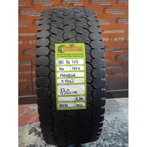 2X 265 70 R17.5 140 138 M MICHELIN XMULTI OCASION