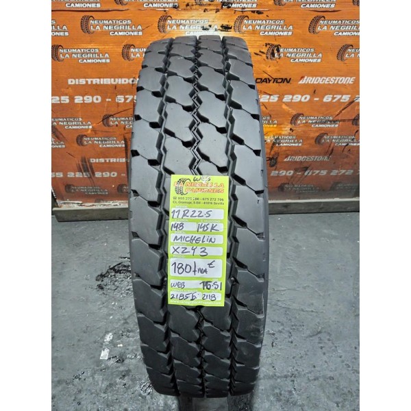 2X 11 R22.5 148 145 K MICHELIN XZY3 OCASION
