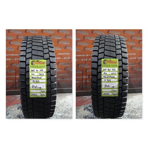 2X 265 70 R19.5 140 138 M BRIDGESTONE M729 OCASION