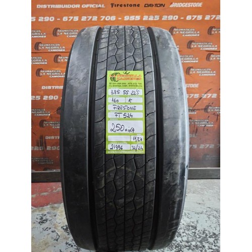2X 385 55 R22.5 160 K FIRESTONE FT524 OCASION