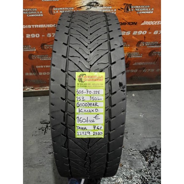 4X 305 70 R22.5 153 150 L GOODYEAR OCASION