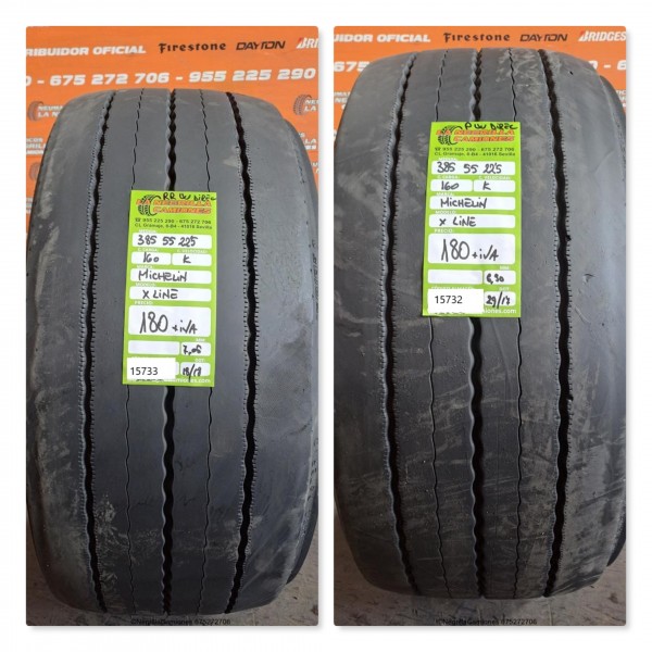 385 55 22.5 MICHELIN juego de 2 und. Ref. 15732 15733