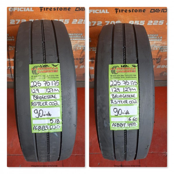 225 75 17.5 BRIDGESTONE juego de 2 und. Ref. 16883 16884